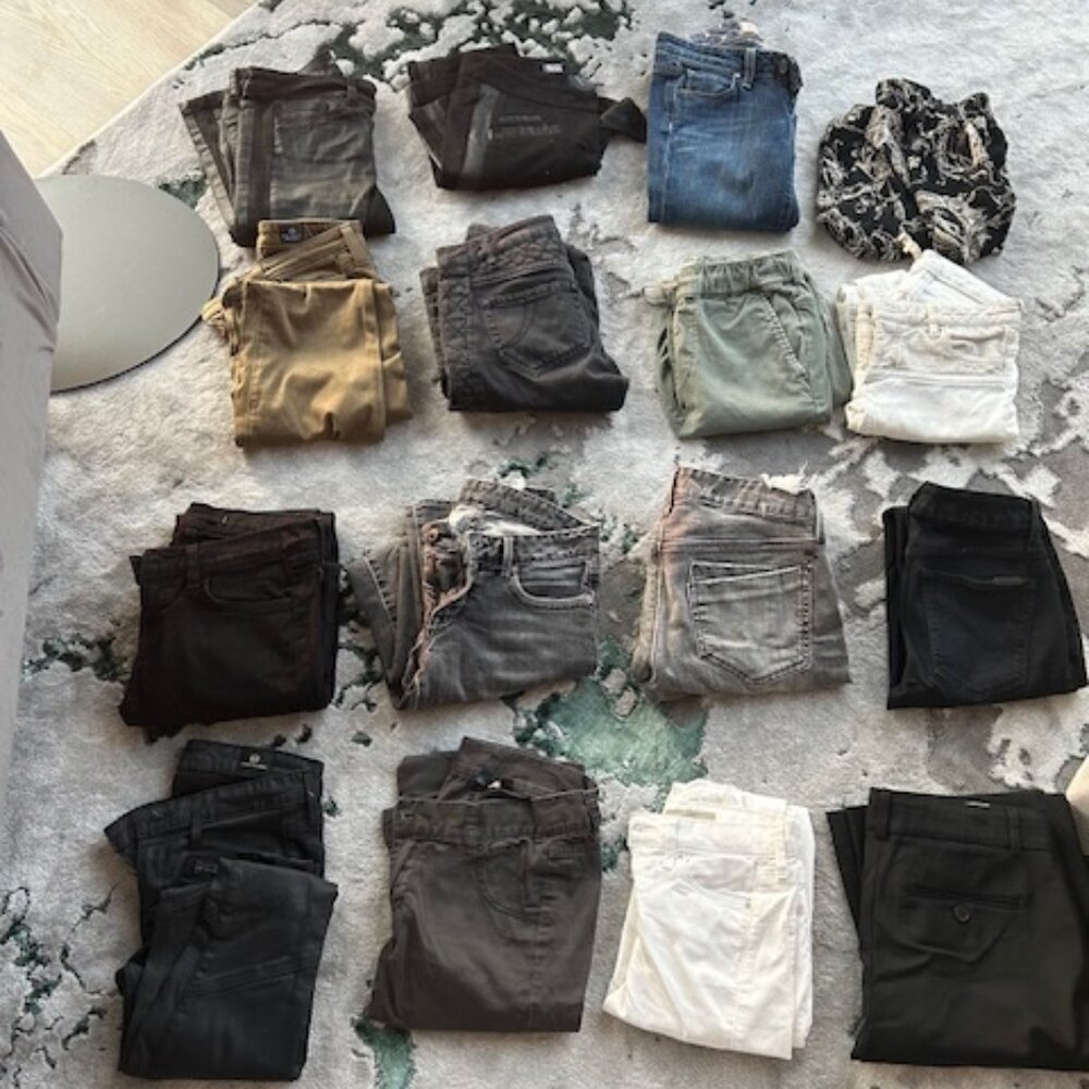 Designer Jeans, mostly size 24 bulk sale